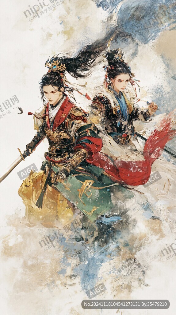 武侠封面插画