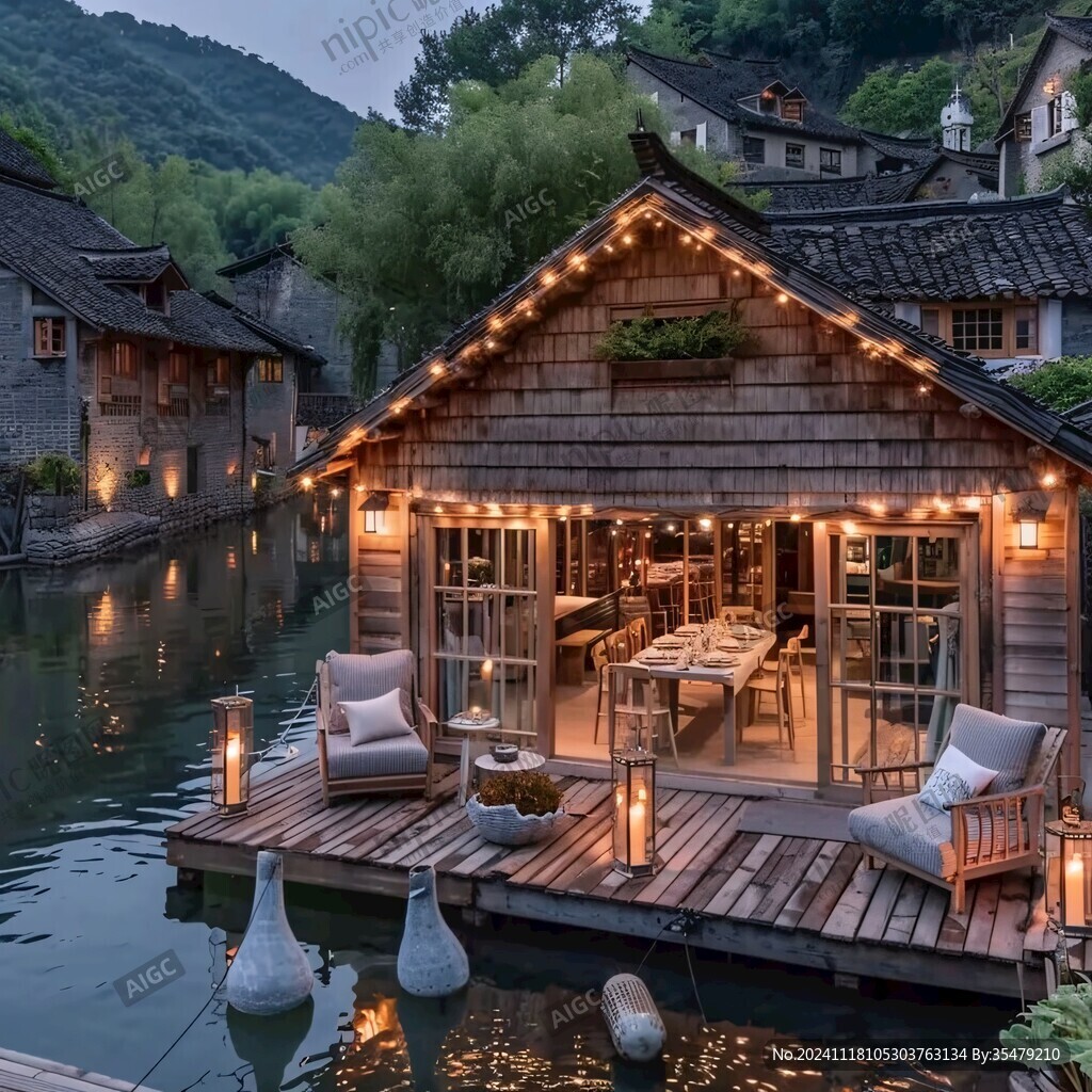 青芝坞民宿夜景