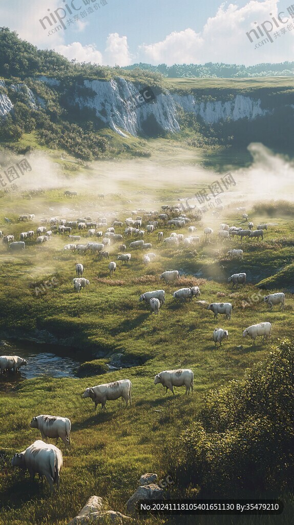 羊群与美景