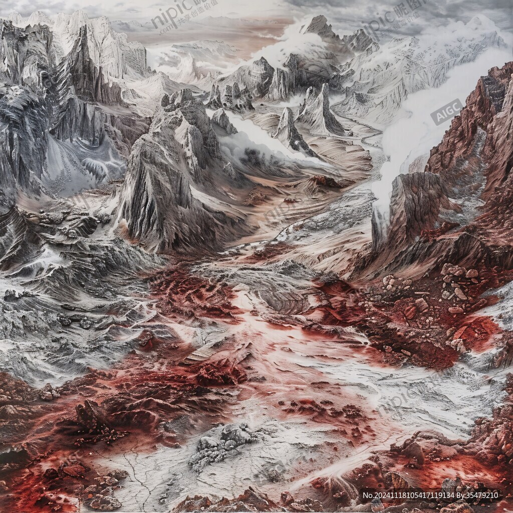 雪峰油画