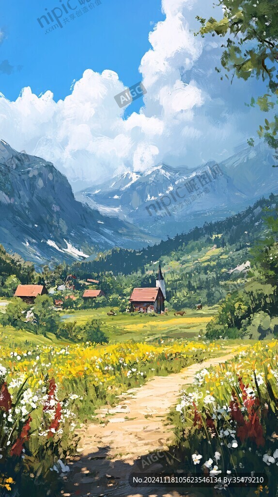 风景厚涂