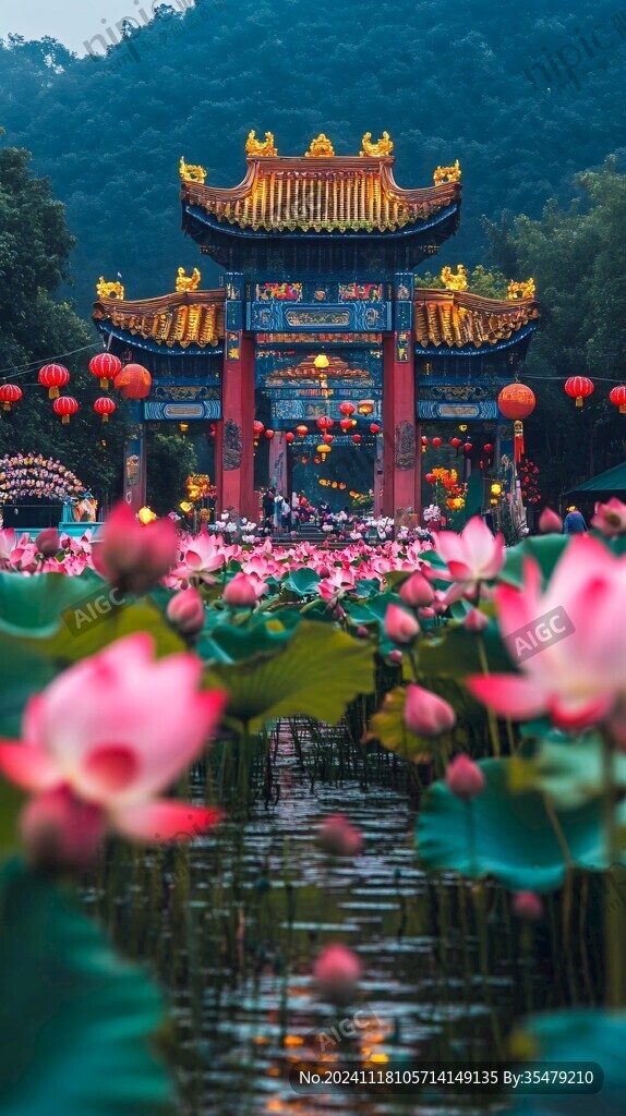 庆功台荷花