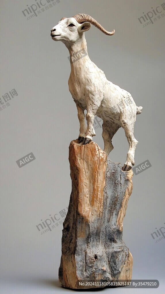 非洲木雕羊