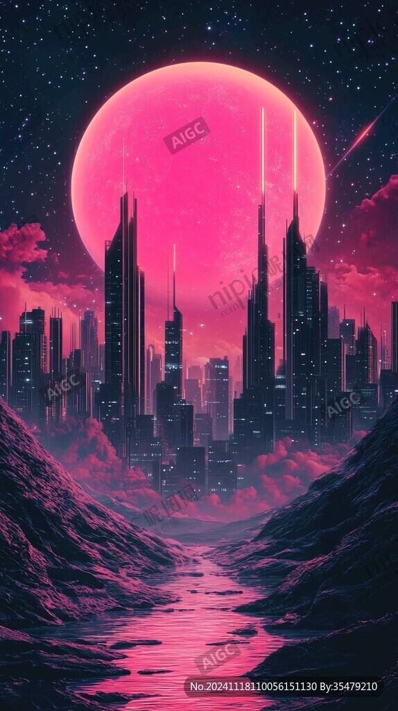 粉红色的超现实世界