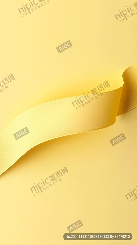 黄色背景上的曲线色带