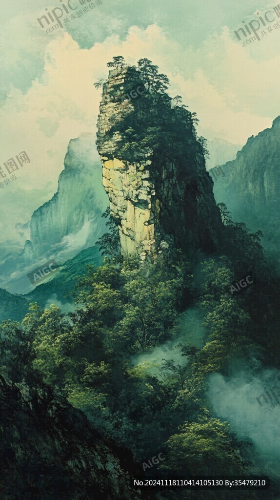 梵净山插画
