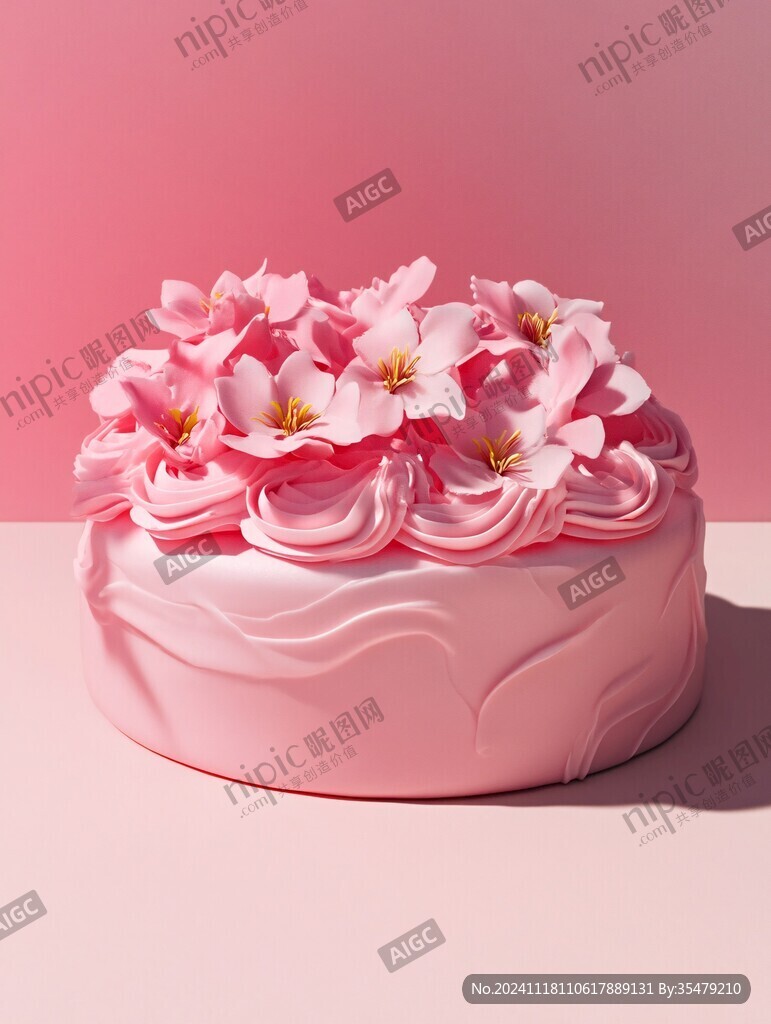 花瓣装饰蛋糕