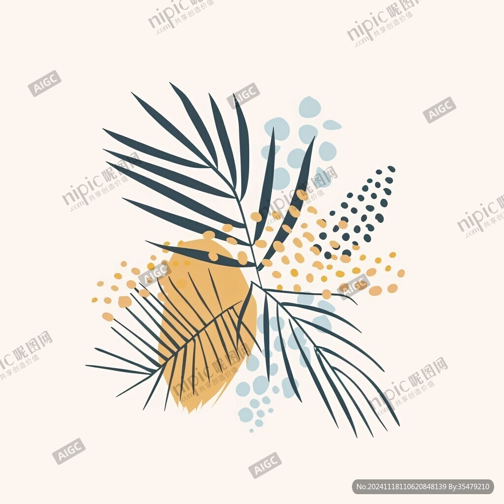 扁平插画植物