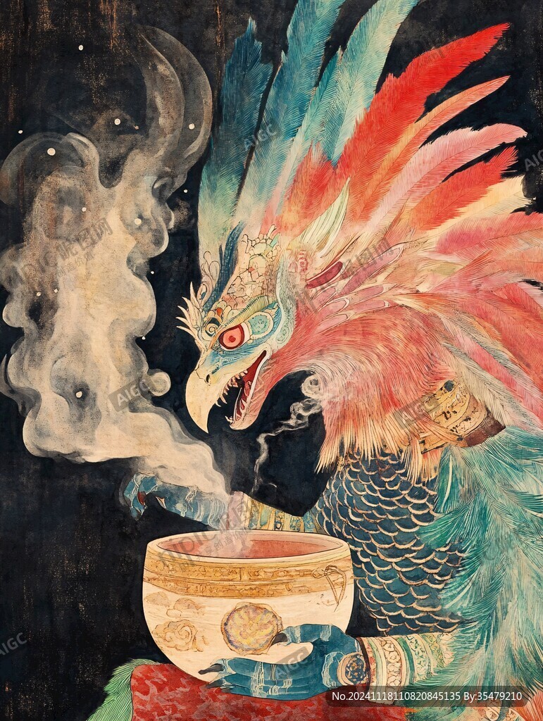 龙年击鼓插画