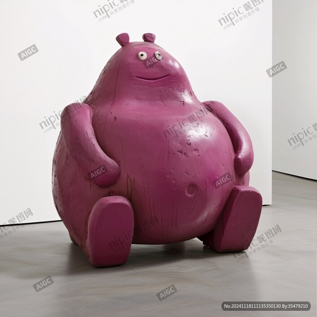 粉色运动雕塑
