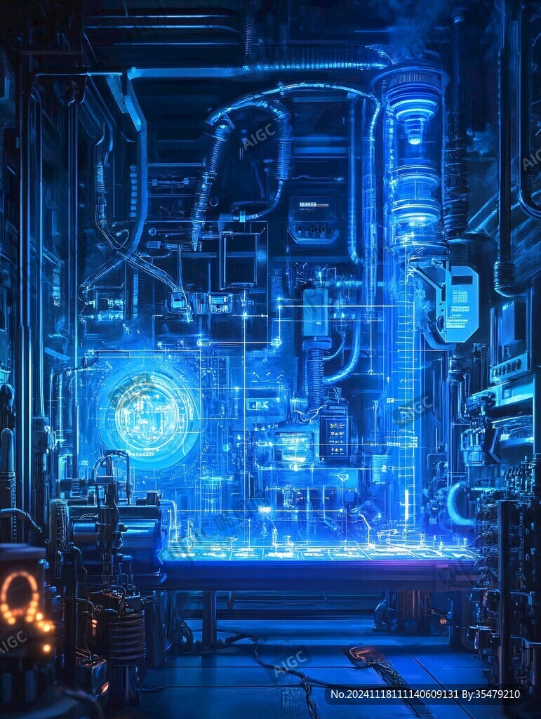 科幻工厂背景