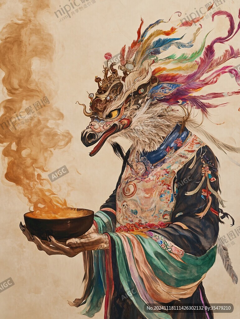 龙年禄神插画