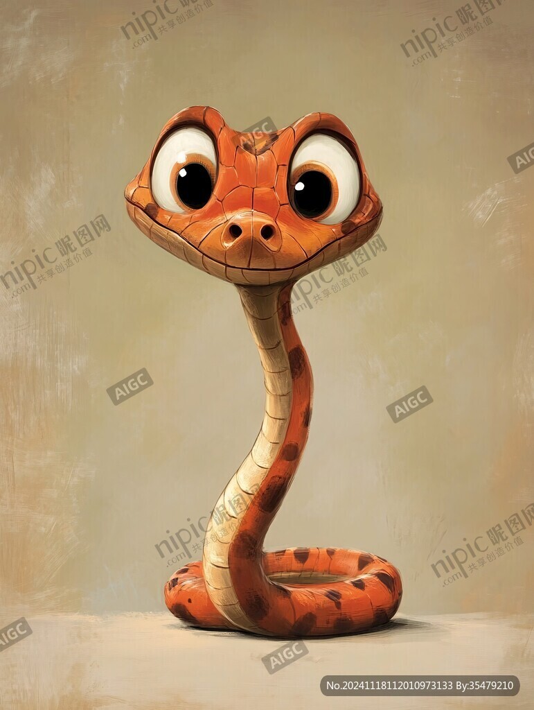 q版蛇插画