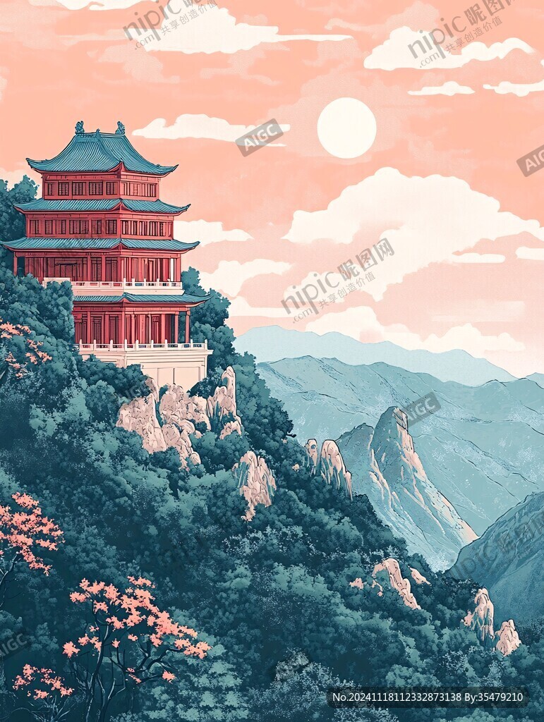 太姥山插画