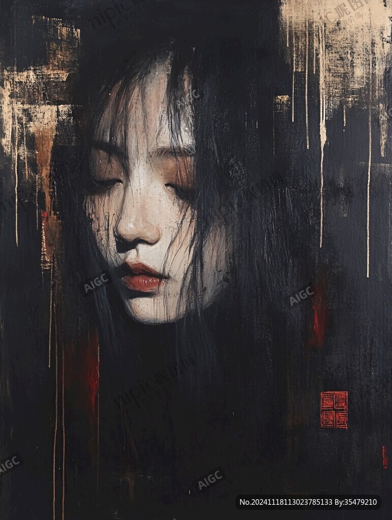 丙烯画人物