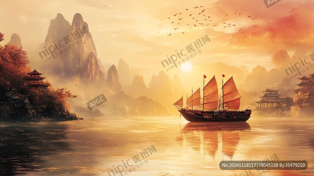 一帆风顺背景