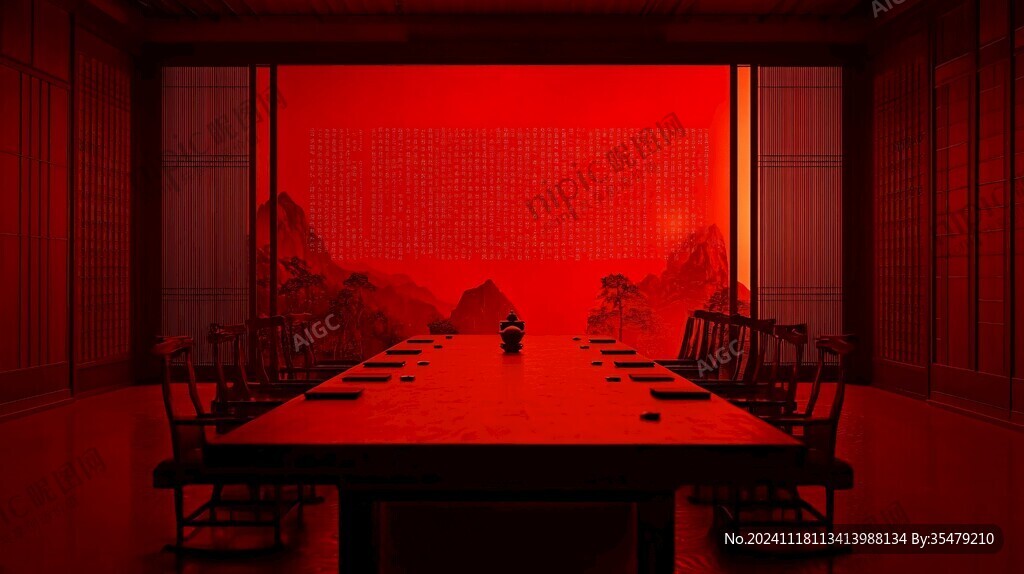 红色中式宴会厅