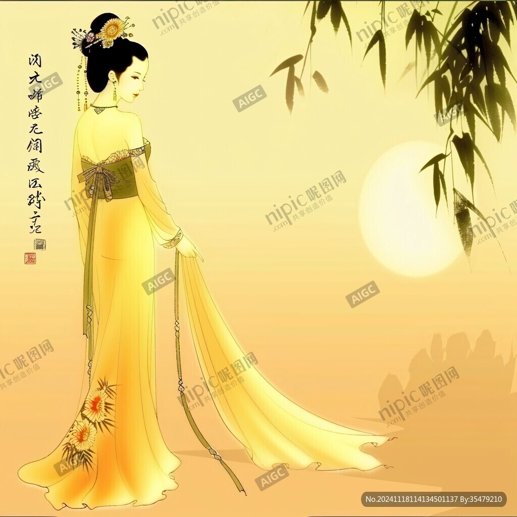 手绘杨贵妃