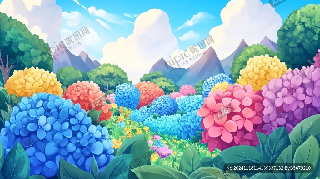 卡通背景场景