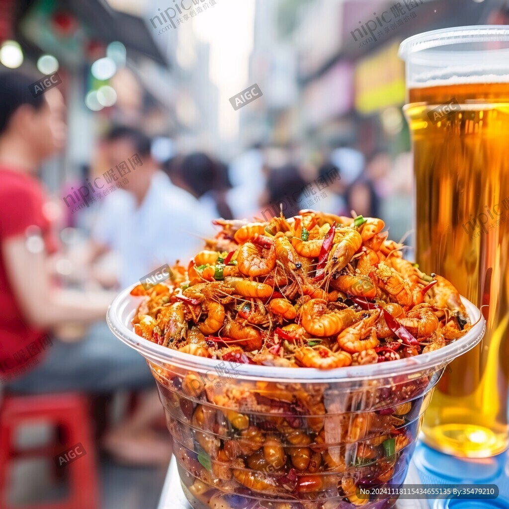 口味虾背景素材