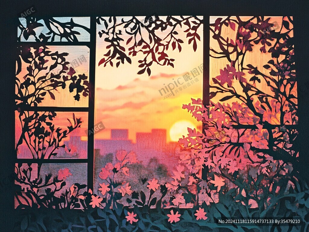 窗台插画