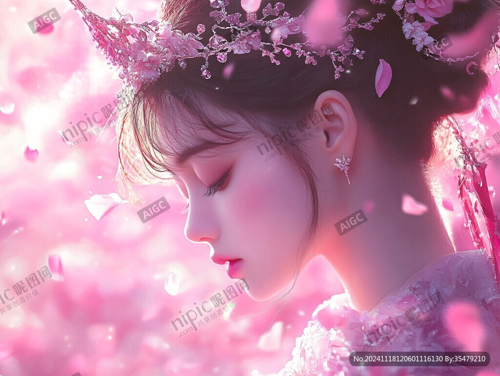 人物粉色治愈系唯美