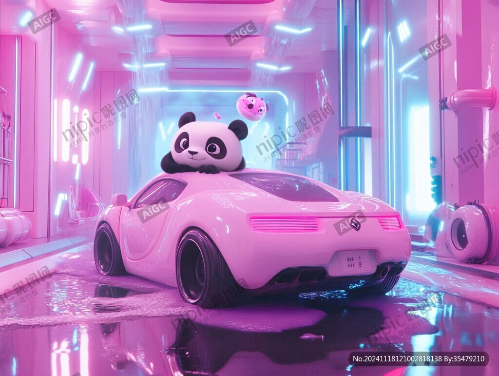 熊猫与汽车