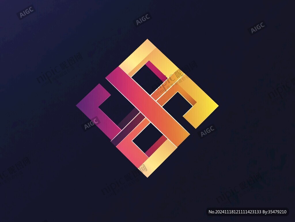 几何渐变logo