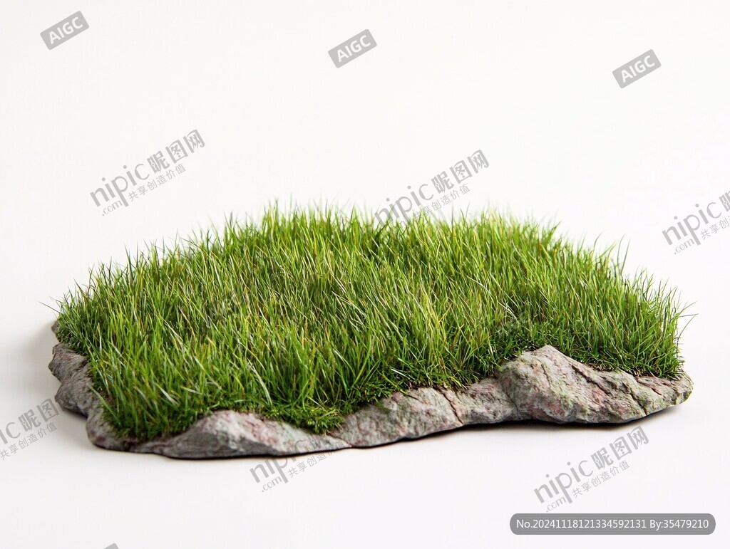 石头草坪素材