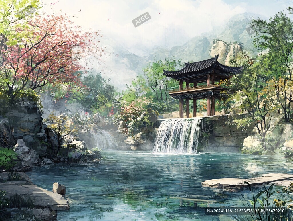 古风山水场景
