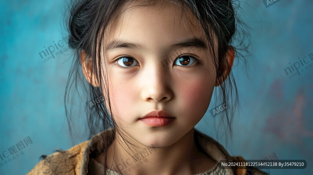怡然自得的小女孩壁纸