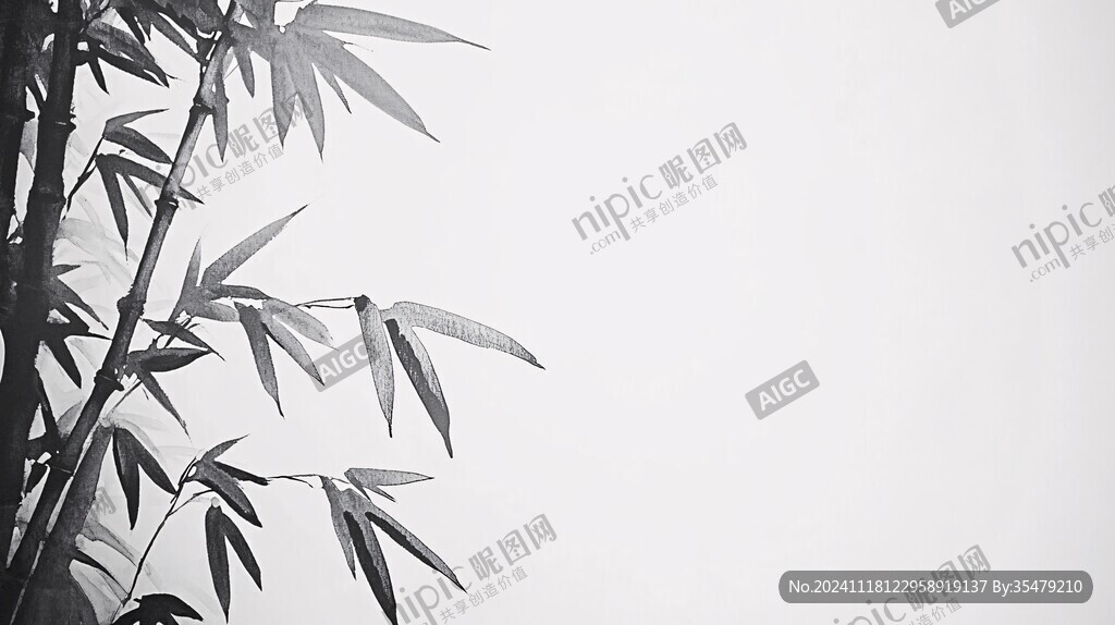 水墨竹影