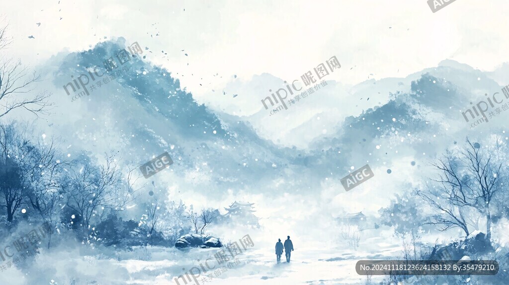 雾凇插画