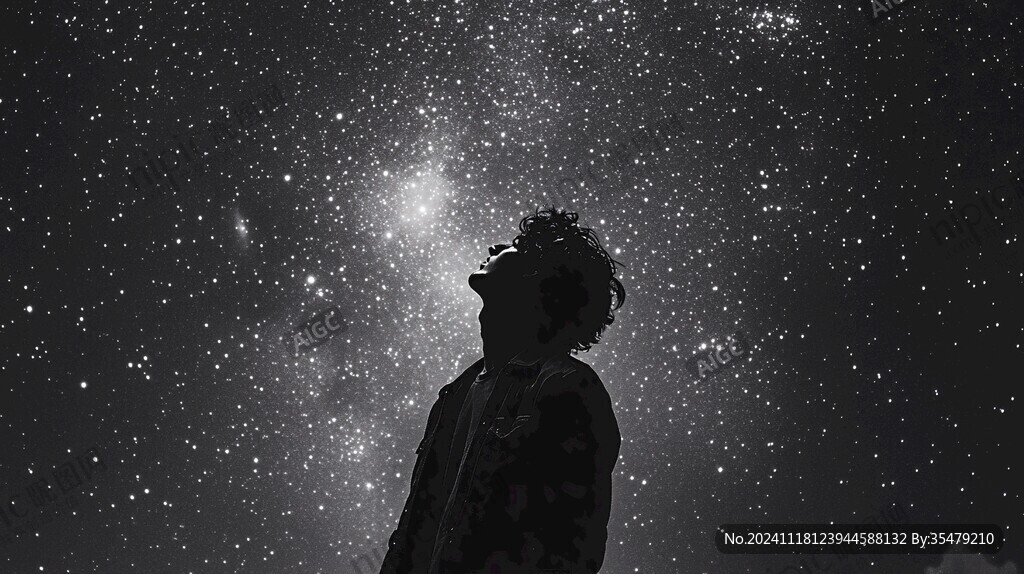 星辰大海男孩背影