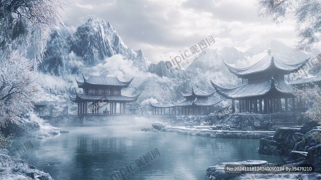 古风山水场景