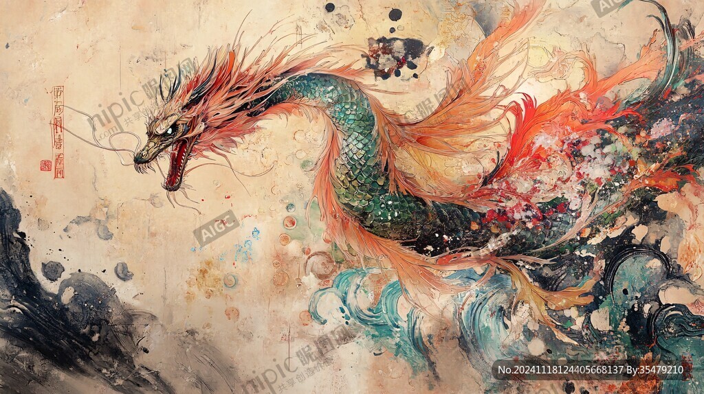 插画龙年插画