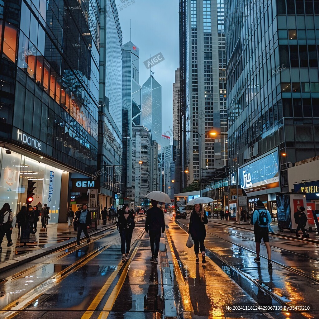 雨中天街