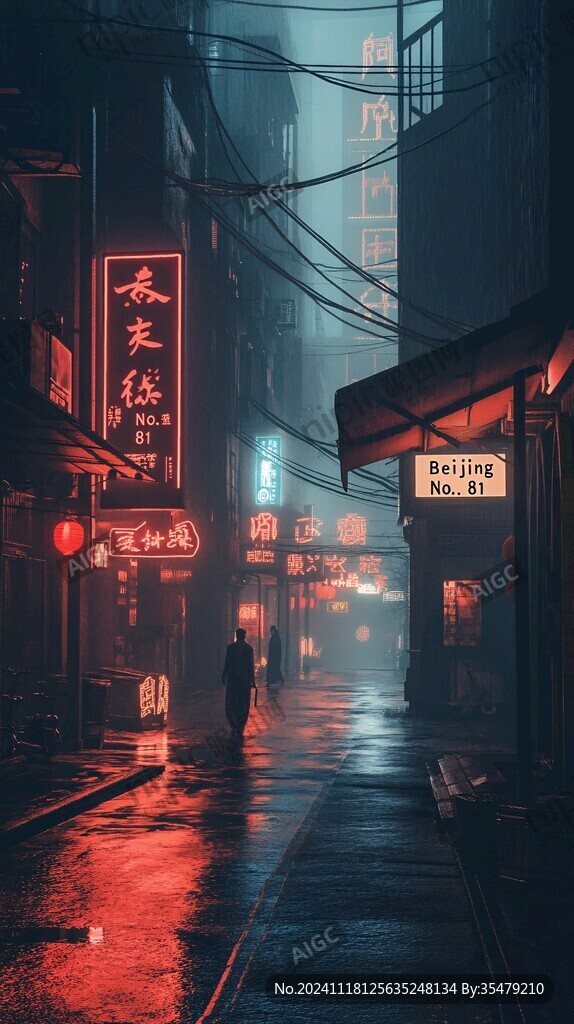 雨巷插画