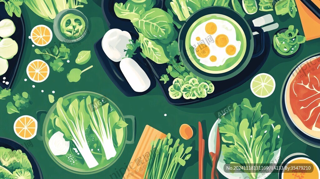 火锅海报美食插画