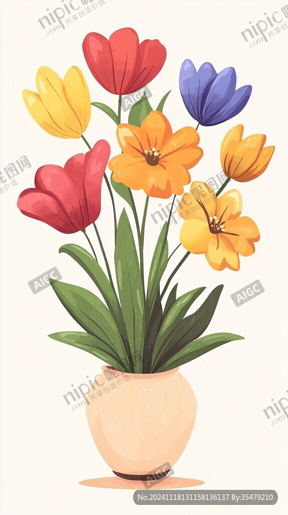 花瓶插画