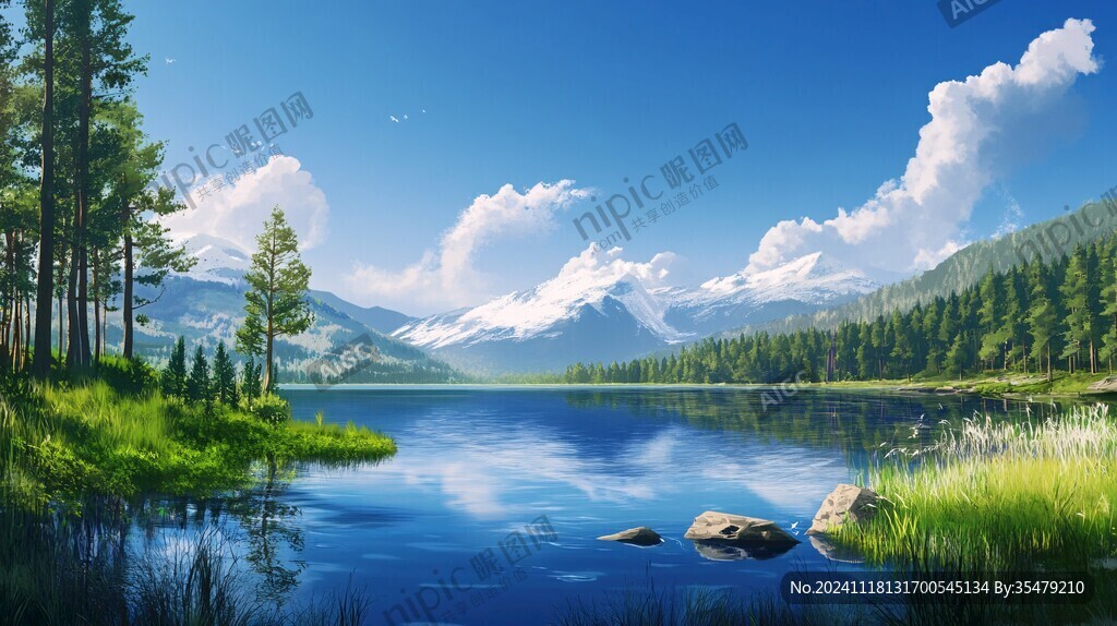 宽屏风景画