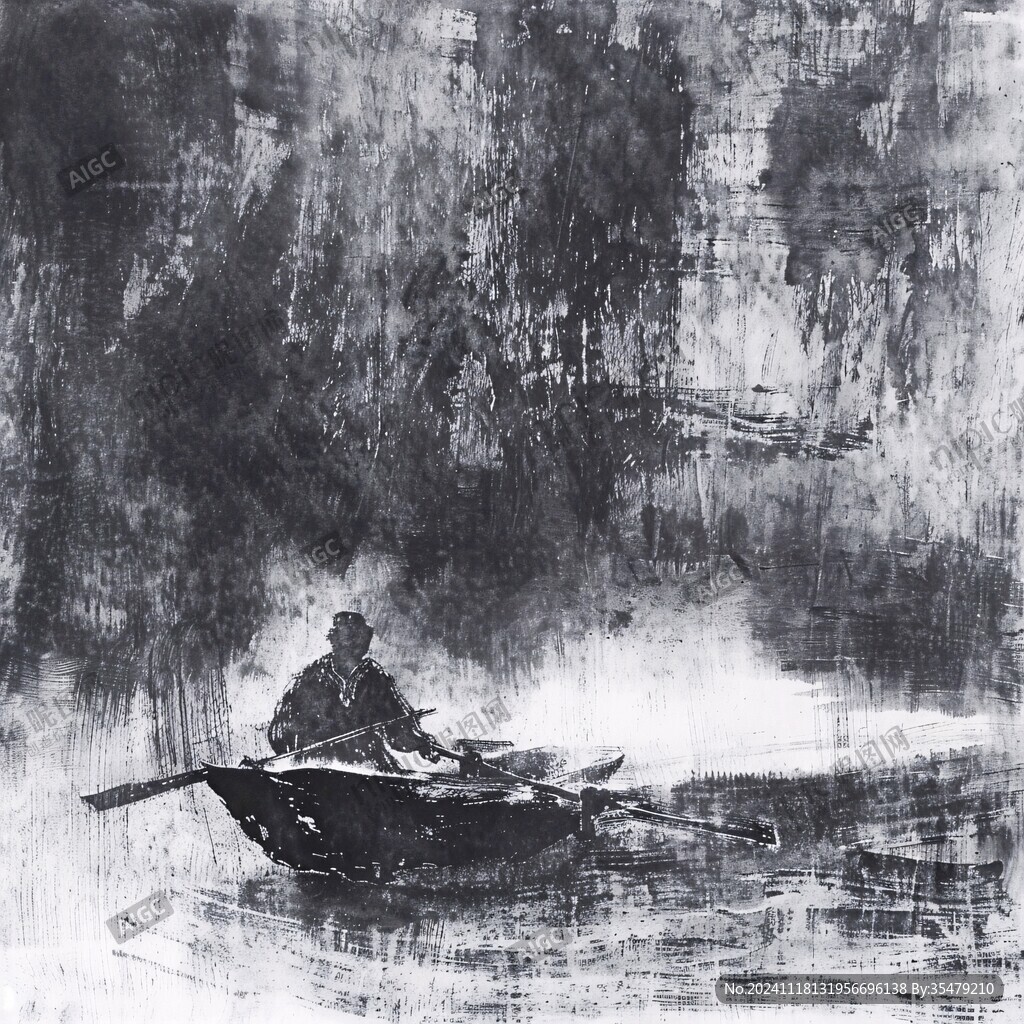 墨韵禅境意境画