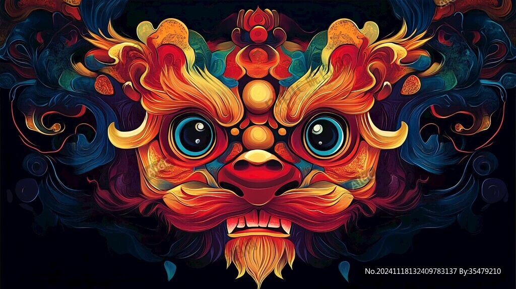 醒狮潮流插画