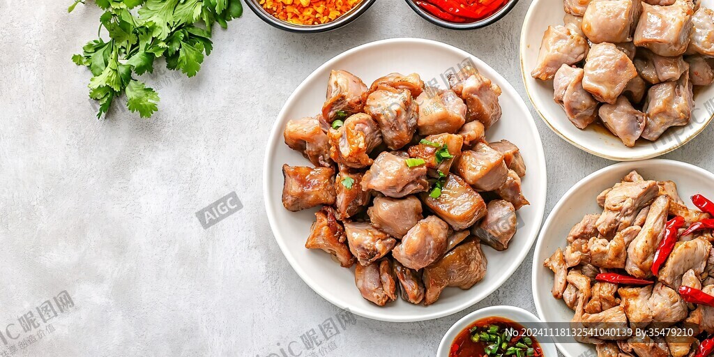 卤肥肠特写