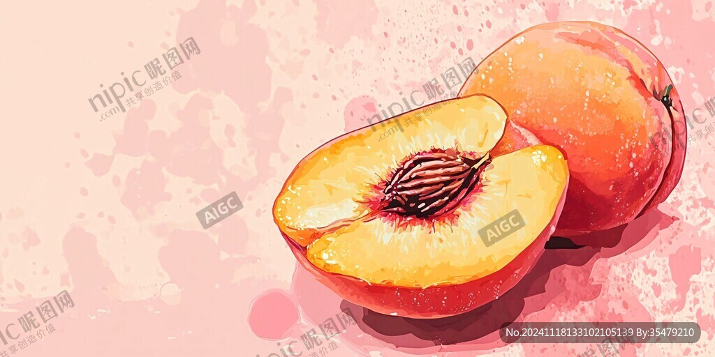 手绘水蜜桃壁纸