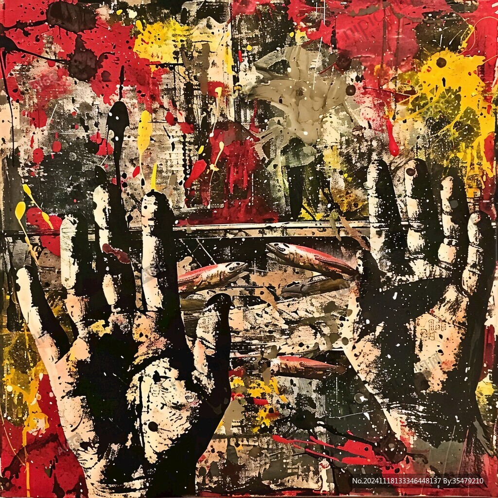 手抽象画