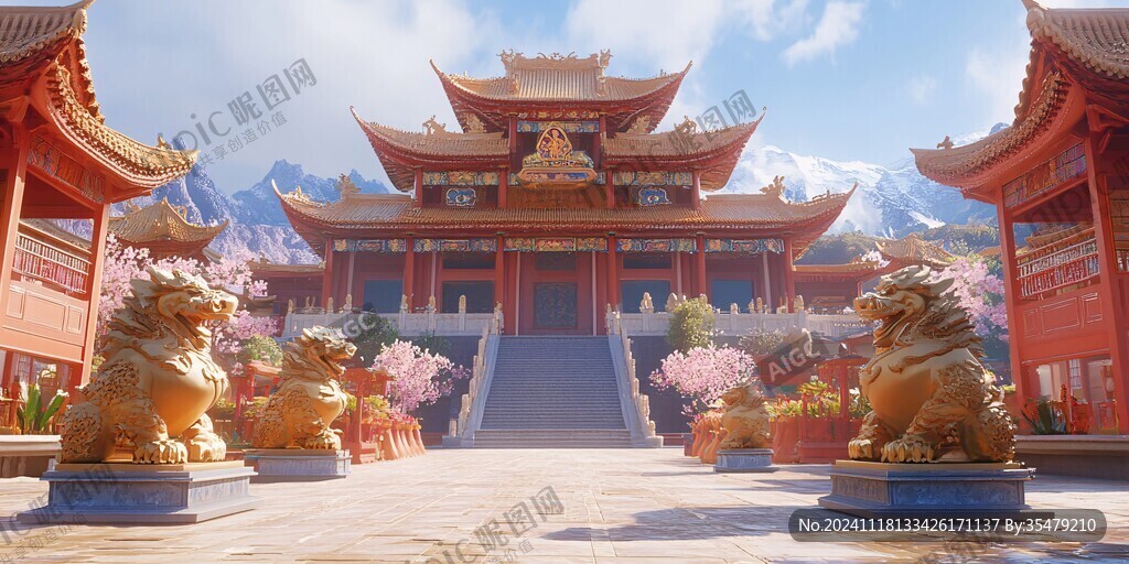 宏大寺庙场景