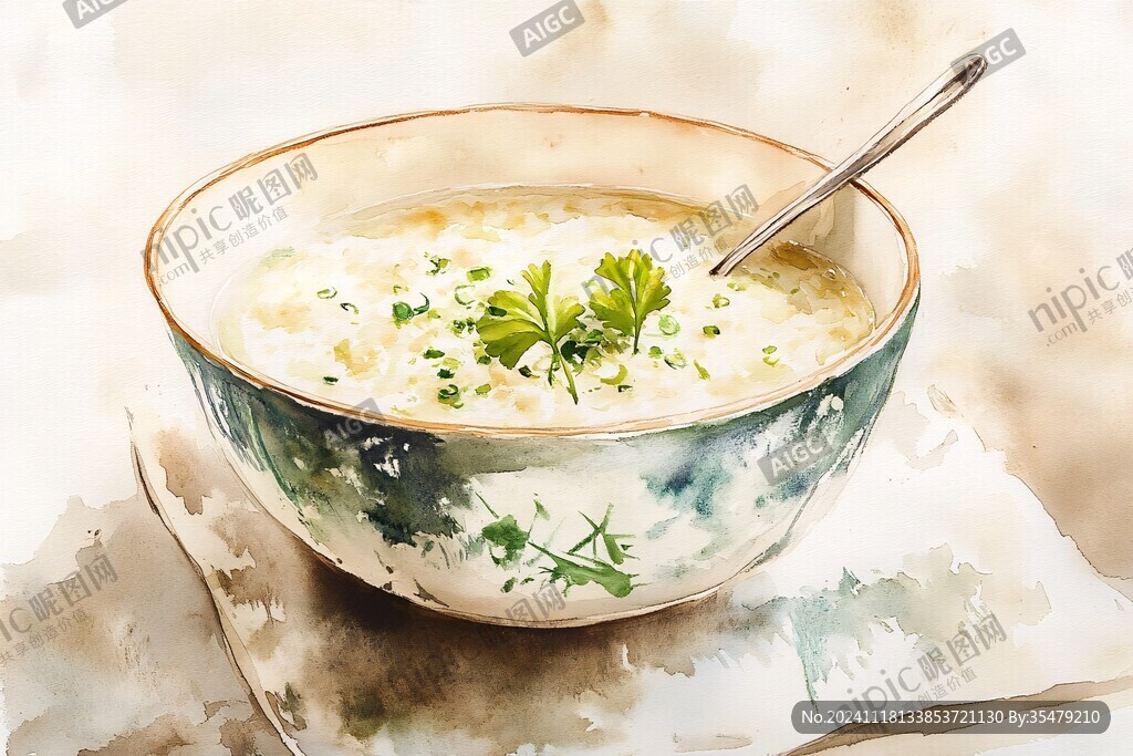 疙瘩汤插画