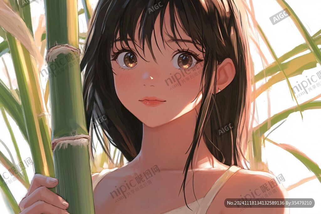 日系美女插画