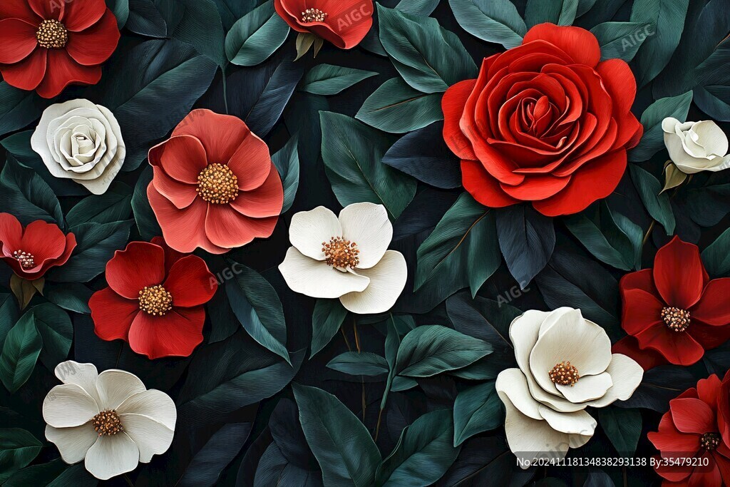 3d立体花壁纸